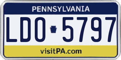 PA license plate LDO5797