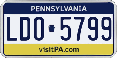 PA license plate LDO5799