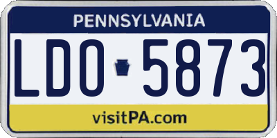 PA license plate LDO5873