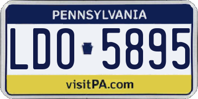 PA license plate LDO5895