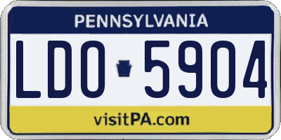 PA license plate LDO5904