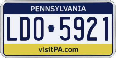 PA license plate LDO5921