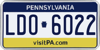 PA license plate LDO6022