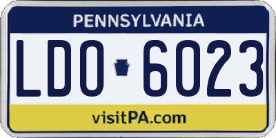 PA license plate LDO6023
