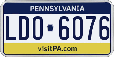 PA license plate LDO6076