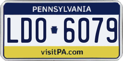 PA license plate LDO6079