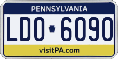 PA license plate LDO6090