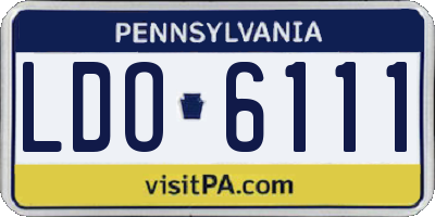 PA license plate LDO6111
