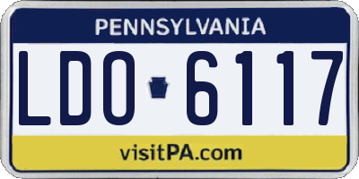 PA license plate LDO6117