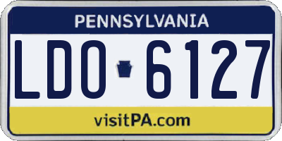 PA license plate LDO6127
