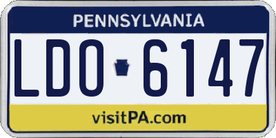 PA license plate LDO6147