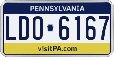 PA license plate LDO6167