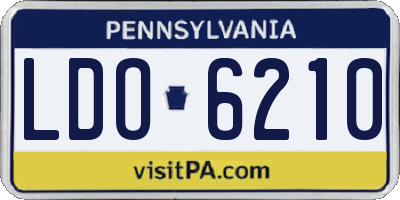 PA license plate LDO6210