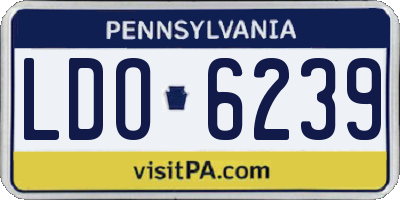 PA license plate LDO6239