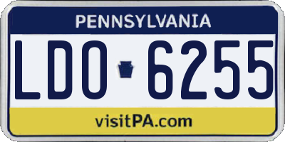 PA license plate LDO6255