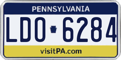 PA license plate LDO6284