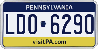PA license plate LDO6290