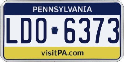 PA license plate LDO6373