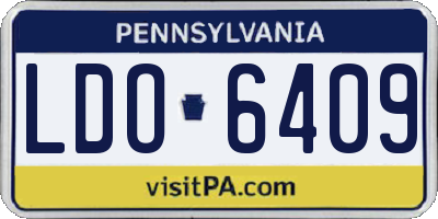 PA license plate LDO6409