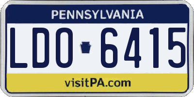 PA license plate LDO6415