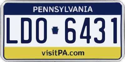 PA license plate LDO6431