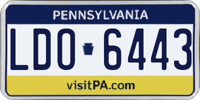 PA license plate LDO6443
