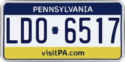 PA license plate LDO6517