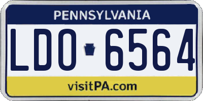 PA license plate LDO6564