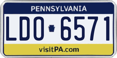PA license plate LDO6571