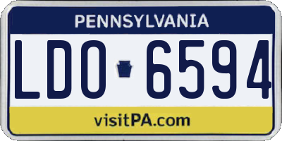 PA license plate LDO6594