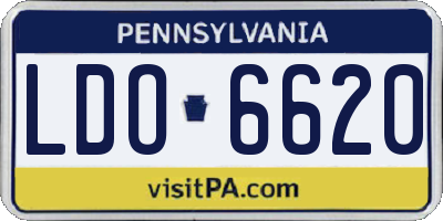PA license plate LDO6620