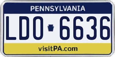 PA license plate LDO6636