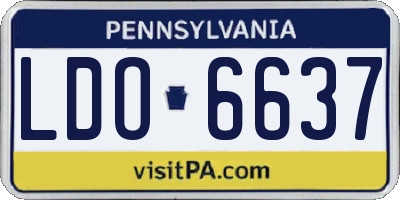 PA license plate LDO6637