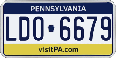 PA license plate LDO6679