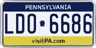PA license plate LDO6686