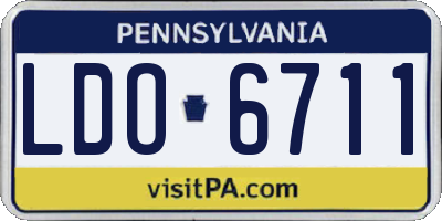 PA license plate LDO6711