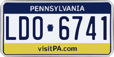 PA license plate LDO6741