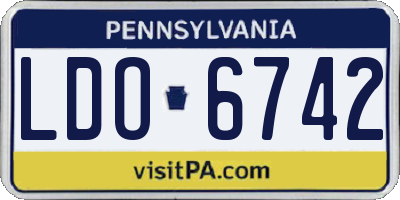 PA license plate LDO6742