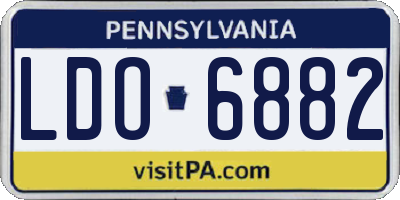 PA license plate LDO6882