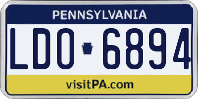 PA license plate LDO6894
