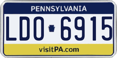 PA license plate LDO6915