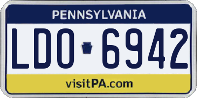 PA license plate LDO6942