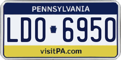 PA license plate LDO6950