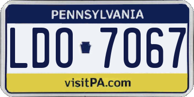 PA license plate LDO7067