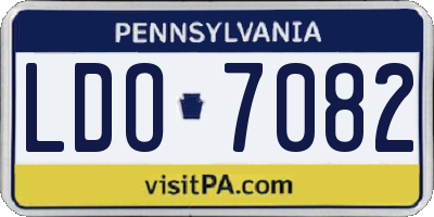 PA license plate LDO7082