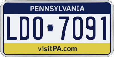 PA license plate LDO7091