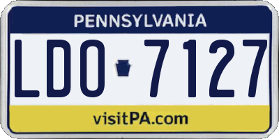 PA license plate LDO7127
