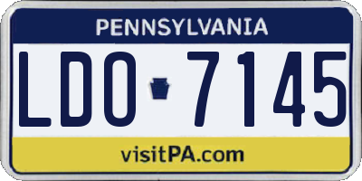 PA license plate LDO7145