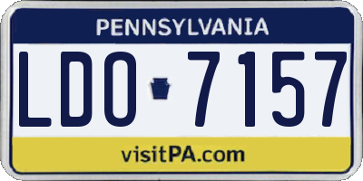 PA license plate LDO7157
