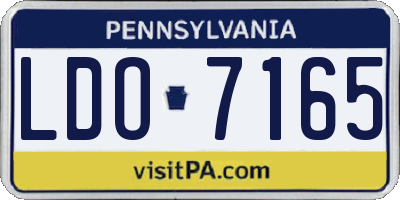 PA license plate LDO7165